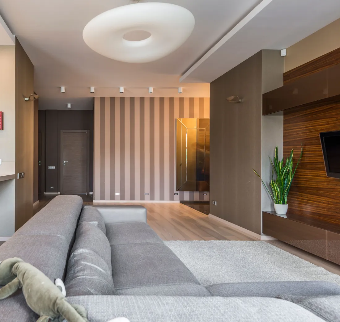 Premium open-plan living and kitchen layout, London