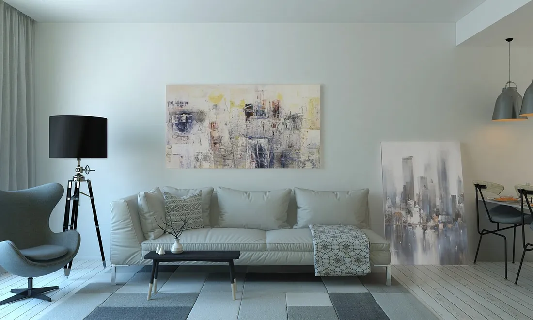 Designed living room with layered, considered décor, London