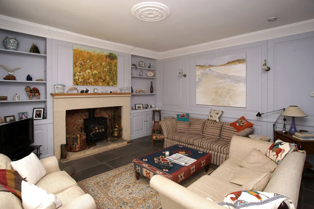 Painted and decorated period reception room, London