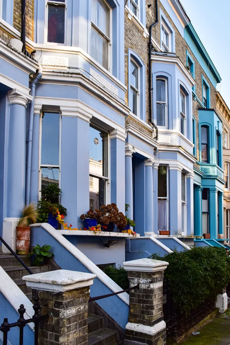 Period Pimlico townhouse façade, London — painting & decorating by The Finishing House