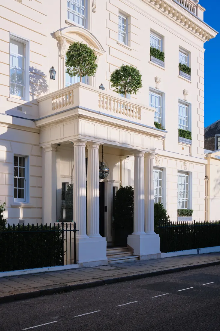 White stucco period villa, St John's Wood, London