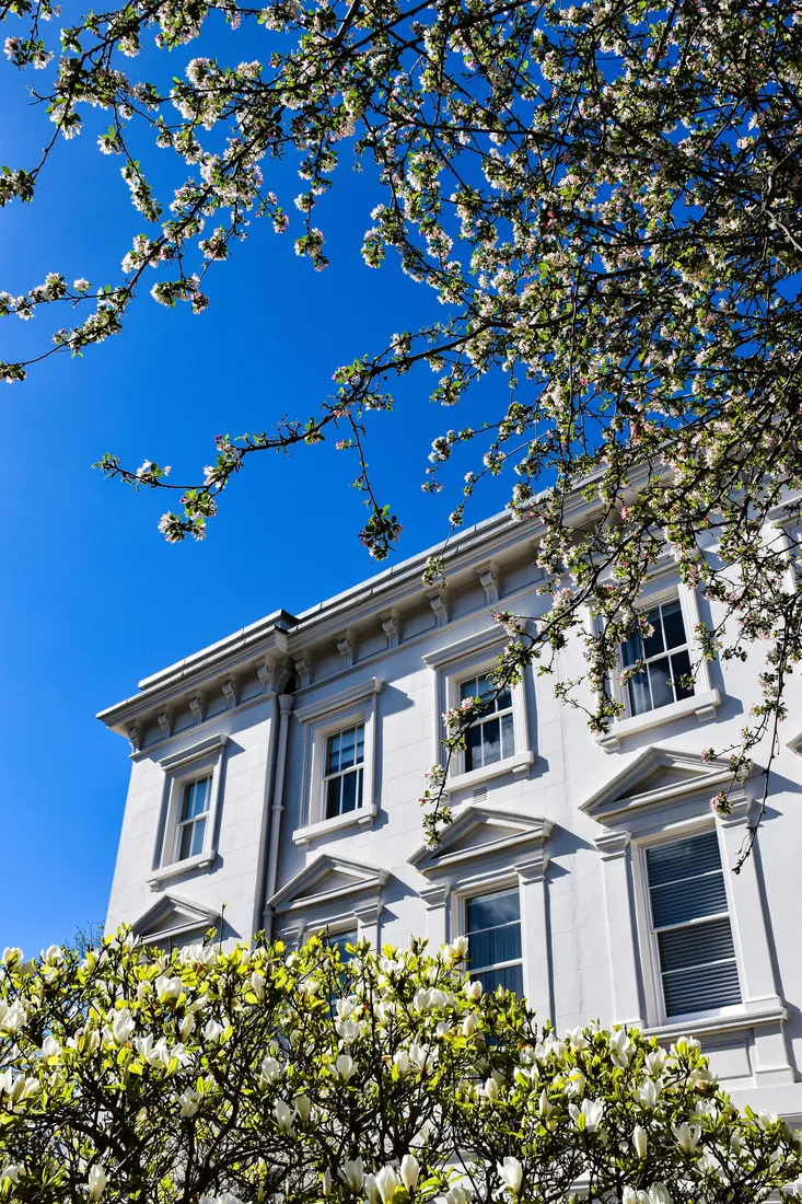 Detached period villa frontage, St John's Wood, London