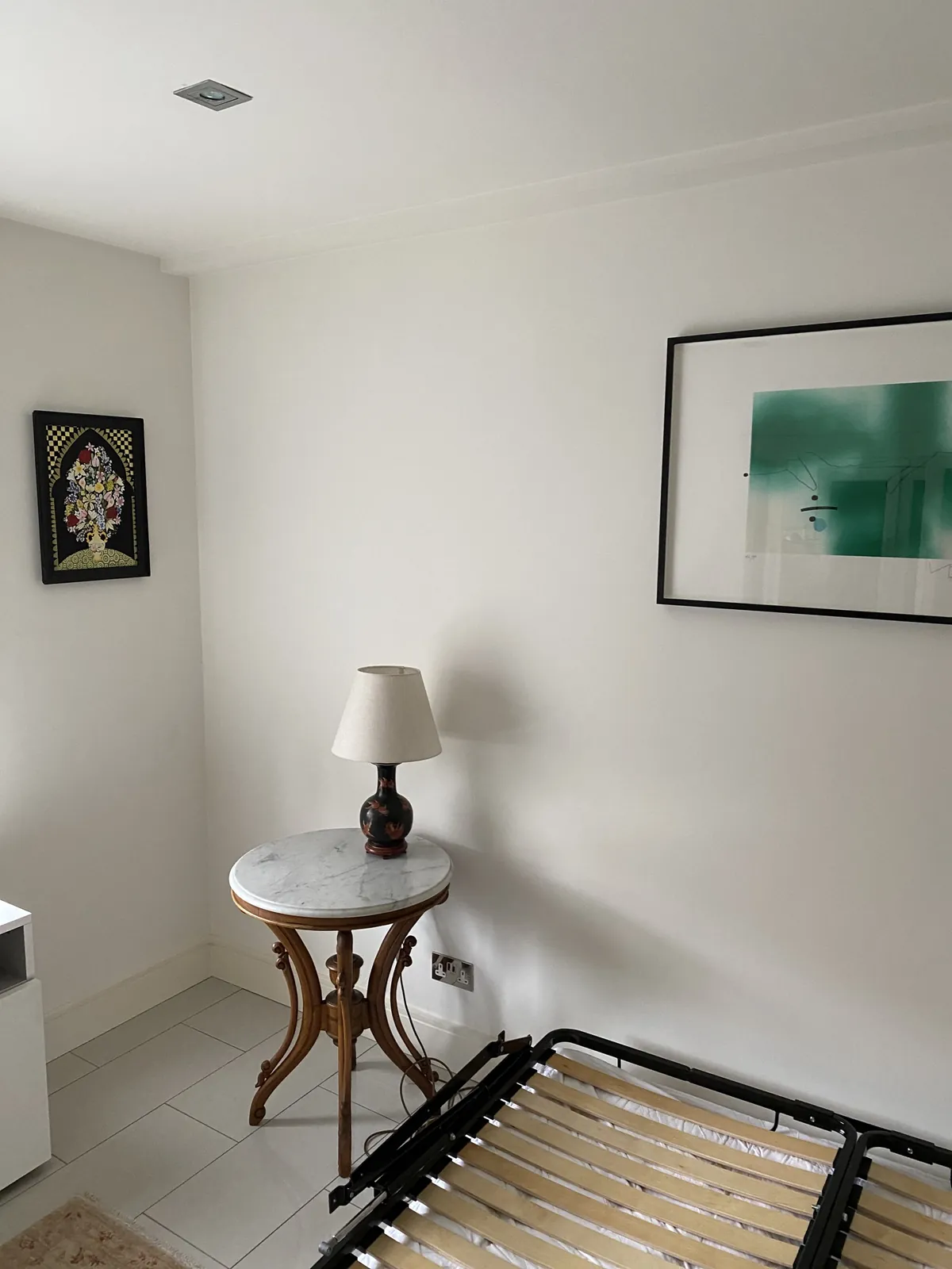 Bedroom, mansion flat, walls and woodwork, Marylebone