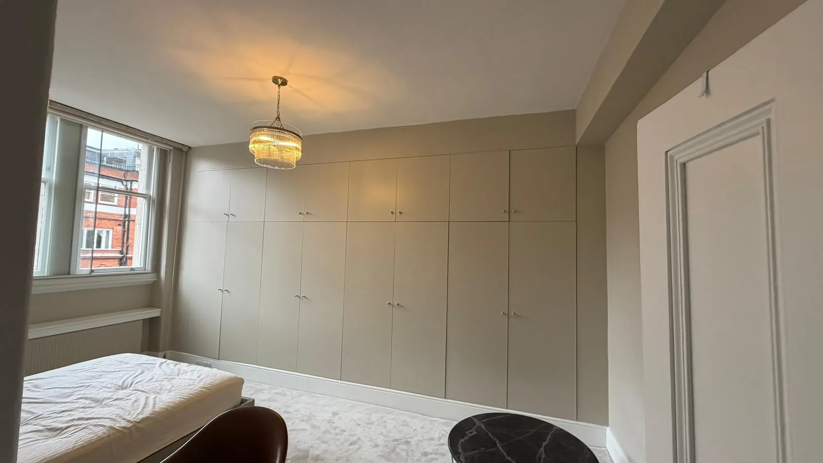 Bedroom with fitted wardrobes, walls and ceiling, St John's Wood