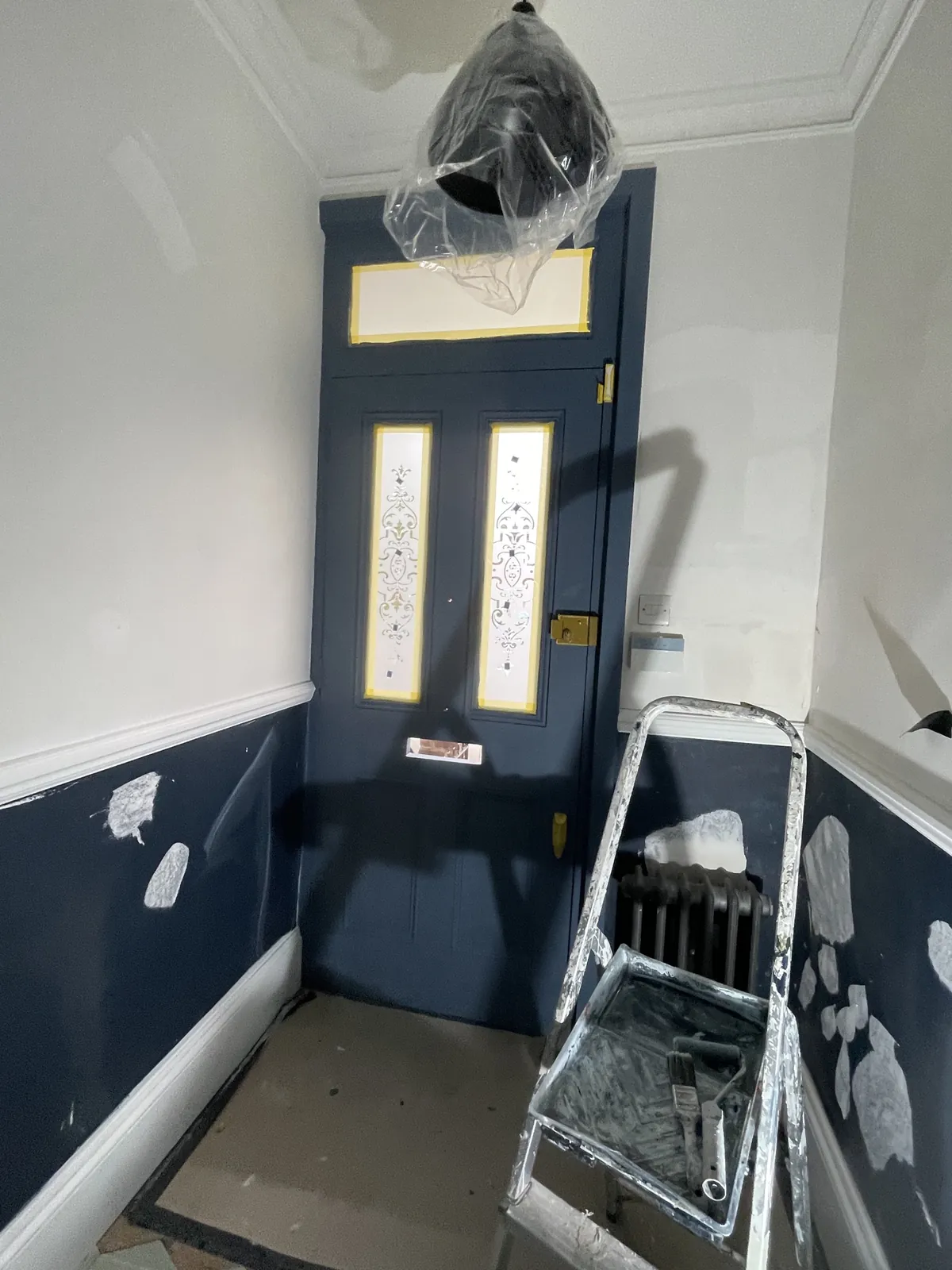 Front door prepared, furniture removed, Belgravia