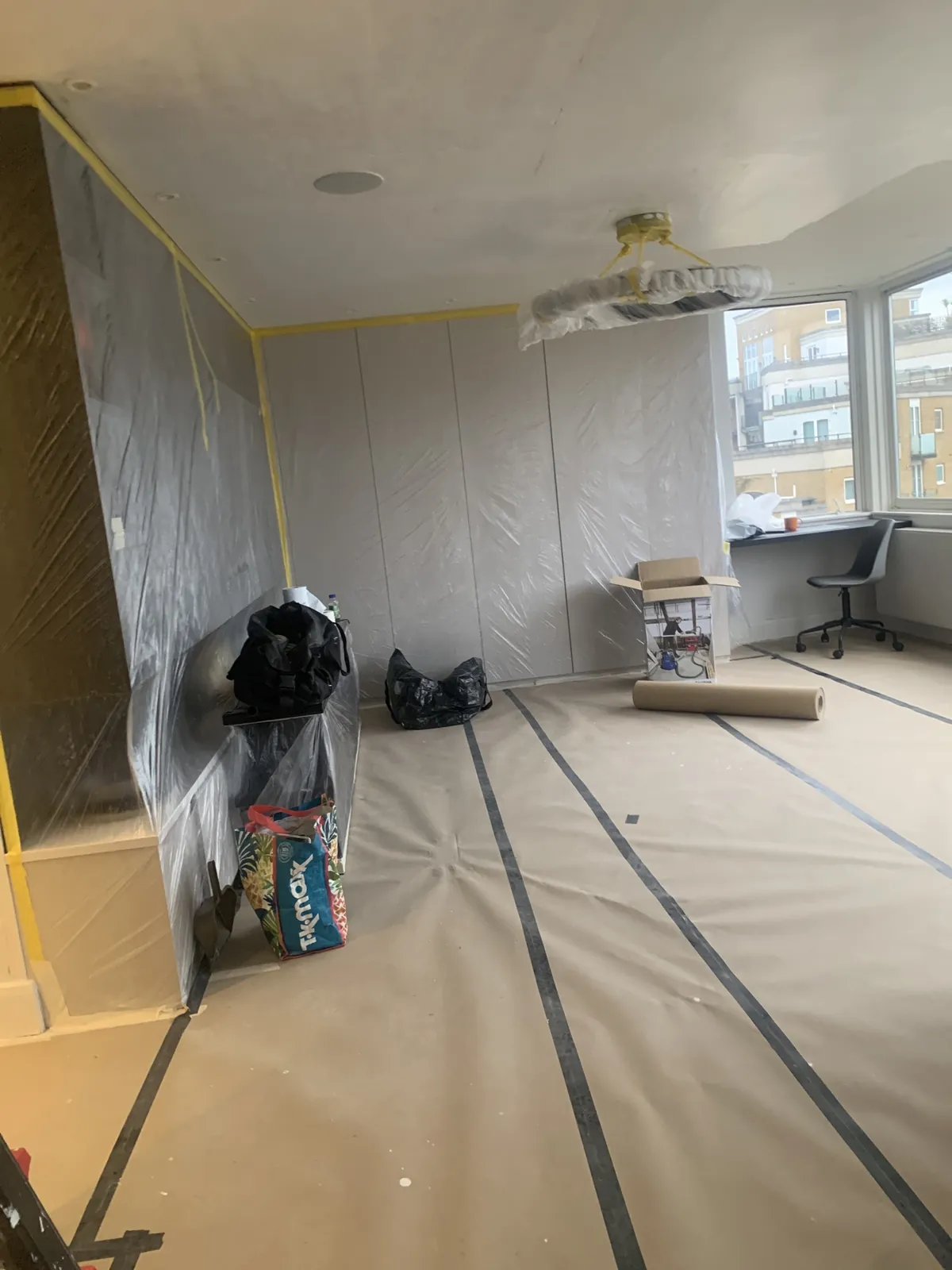 Living room under full protection, St John's Wood